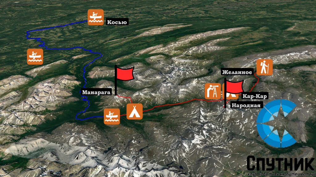 План похода по Приполярному Уралу